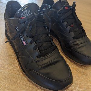 Black Reebok Lifestyle Classic Leather Sz 8.5